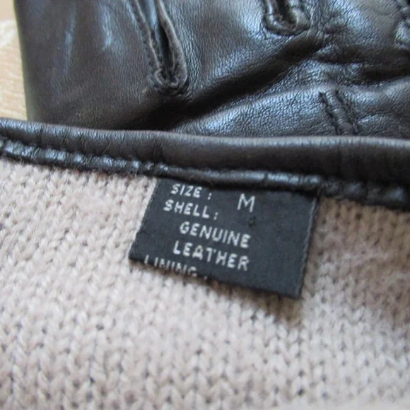 Mens Brown leather gloves - Picture 2 of 8